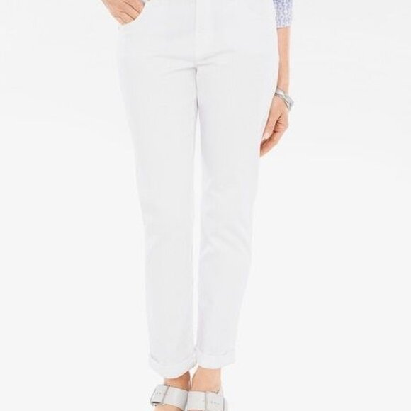 Chico's Platinum Boyfriend Ankle Jeans-Alabaster - Picture 1 of 8